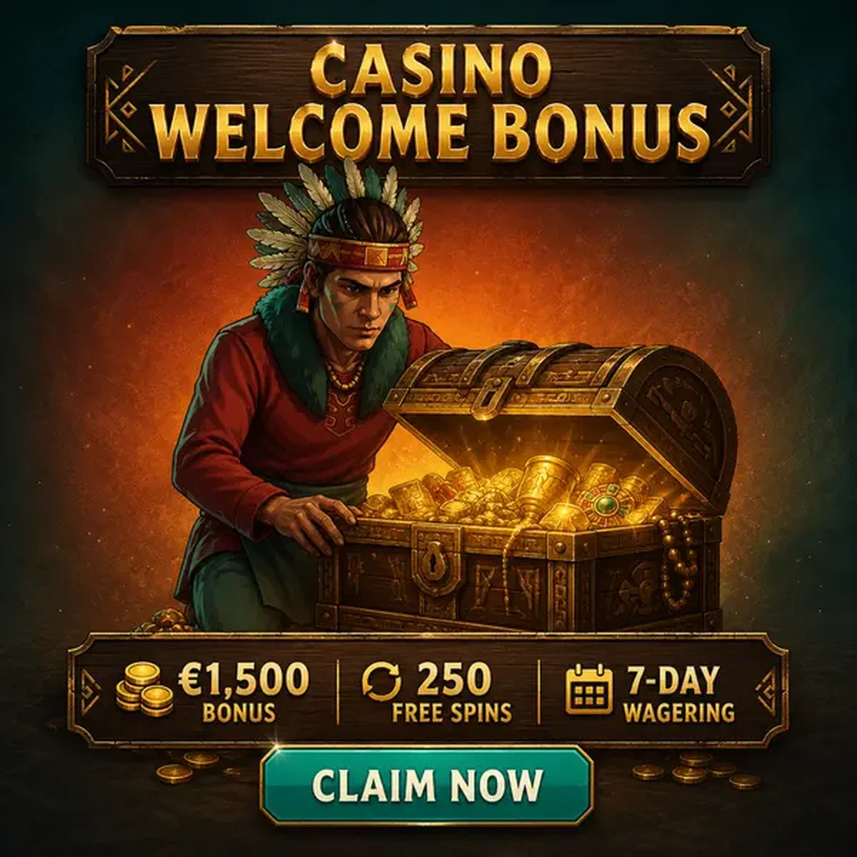 Character opening casino welcome bonus treasure chest at Jackpotraider Sports