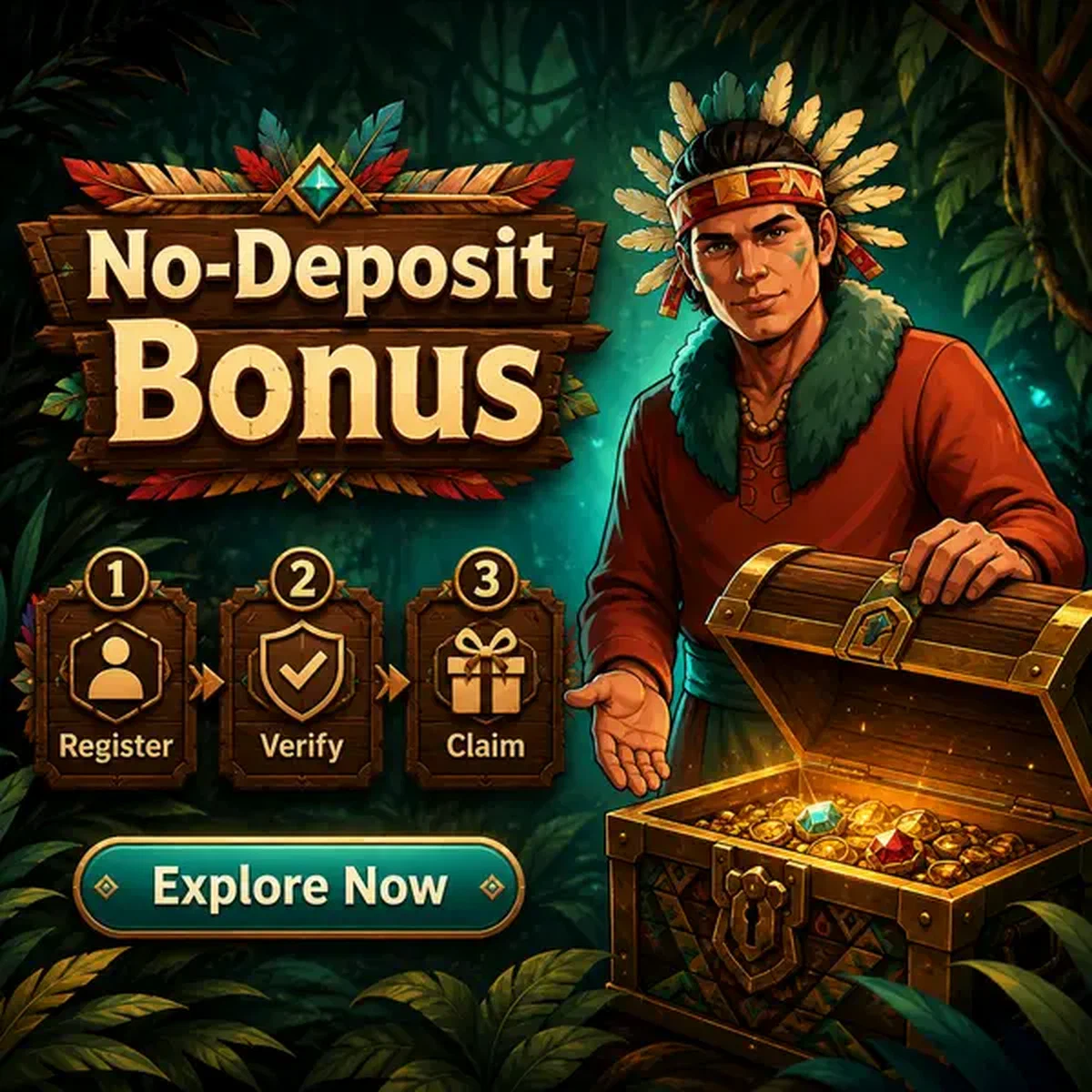 The Riverborn opens treasure chest revealing no deposit bonus at Jackpotraider Casino