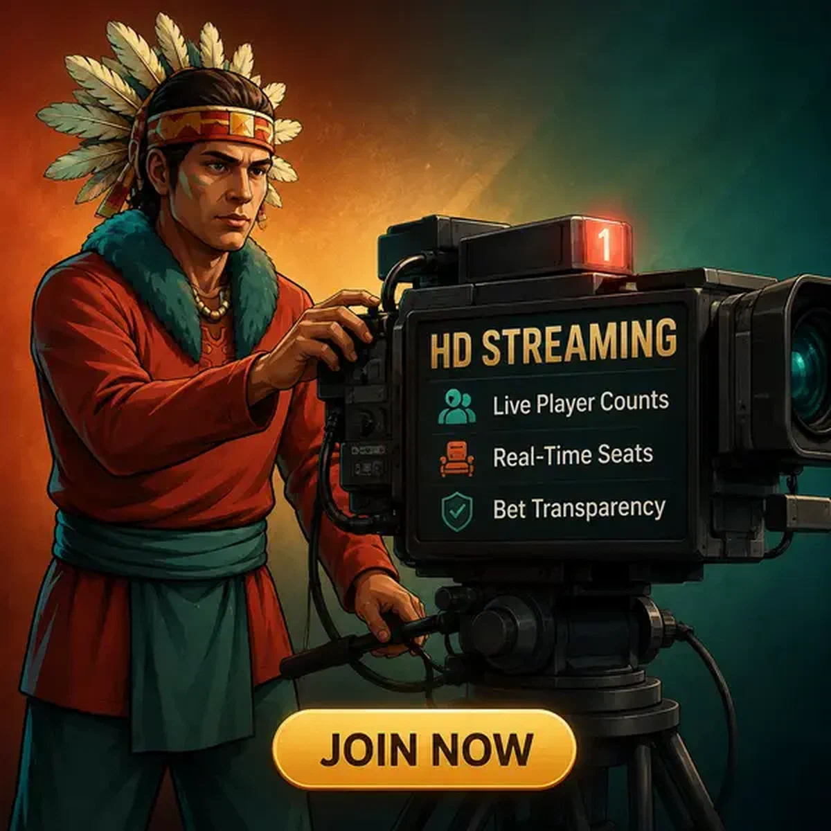 Professional live dealer adjusting HD streaming camera at HD Streaming Infrastructure and Studio Operations